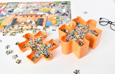 拼圖收納盒(橙色)