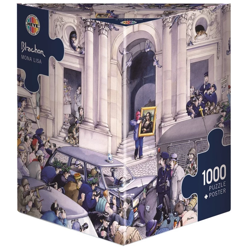 蒙娜麗莎大劫案(復刻拼圖)(三角盒)