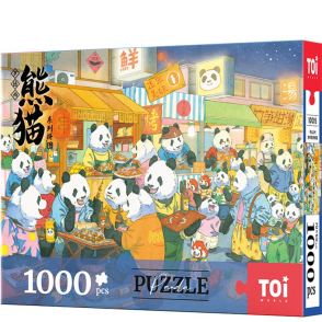 夜市逛吃的熊貓