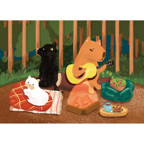 營火旁唱歌 水豚君與好朋友