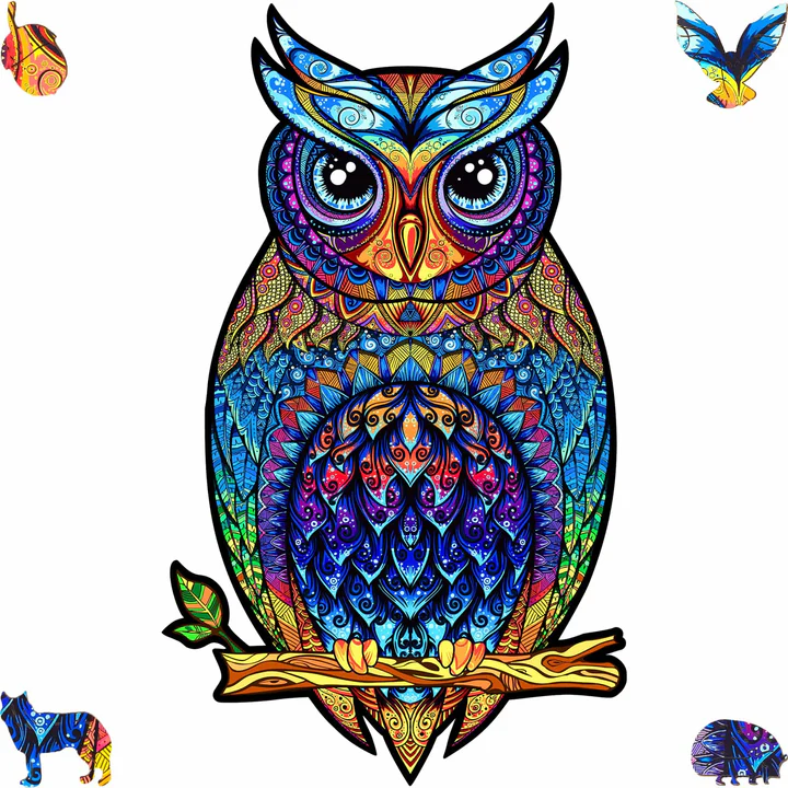 迷人的貓頭鷹 ROYAL SIZE(木拼)(造型拼圖)