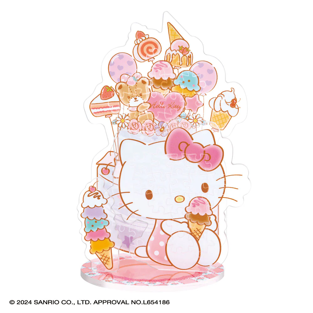 Hello Kitty 水晶立牌(塑膠透明)