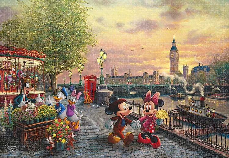 Thomas Kinkade 米奇與米妮在倫敦