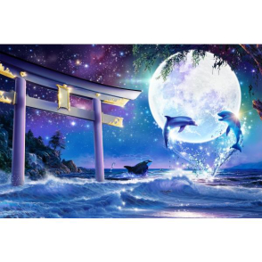 海豚之夜之門(銀箔)