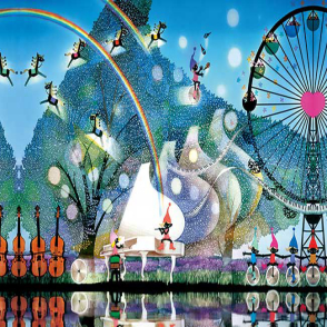 風中的白色鋼琴