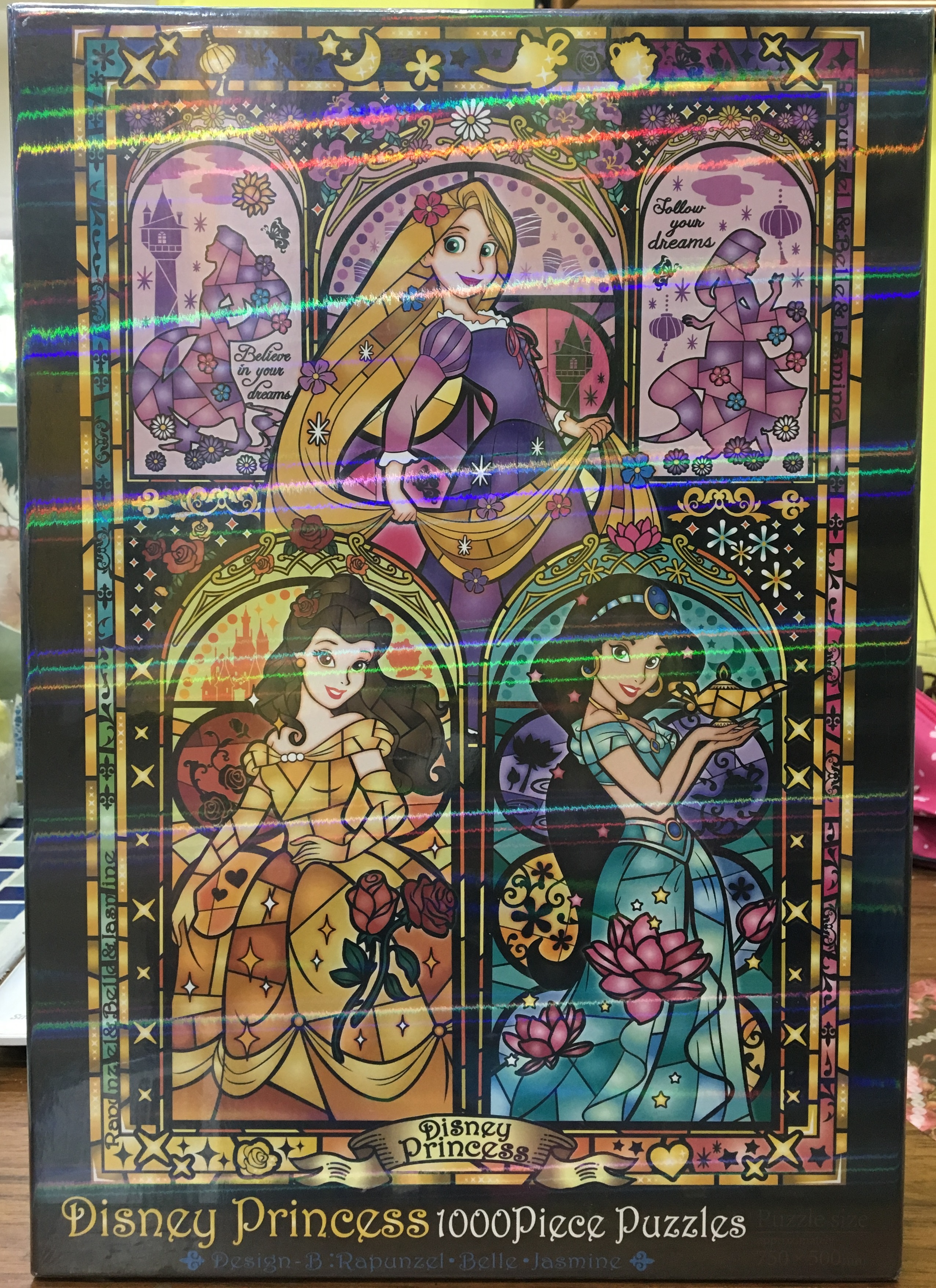 彩繪玻璃 樂佩貝兒茉莉公主(絕版)(雷射)