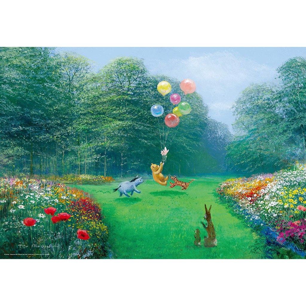 小熊維尼 拯救小豬(油畫)