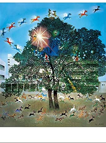 一隻小馬駒在樹蔭下築巢