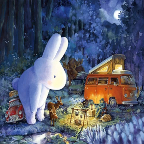 afu 大白兔 露營森林