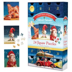 聖誕動物倒數日曆(24個拼圖)