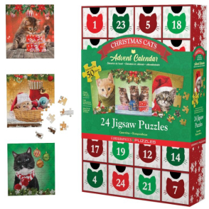 聖誕貓倒數日曆(24個拼圖)