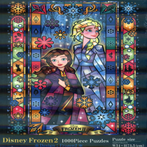 彩繪玻璃 冰雪奇緣2 安娜&艾莎(絕版)(雷射)