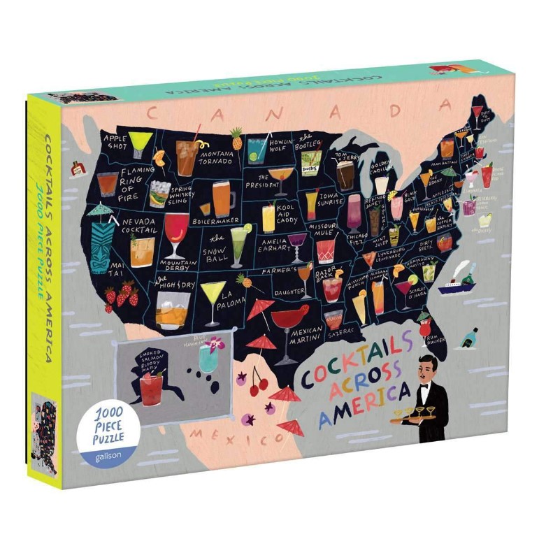 美國雞尾酒地圖