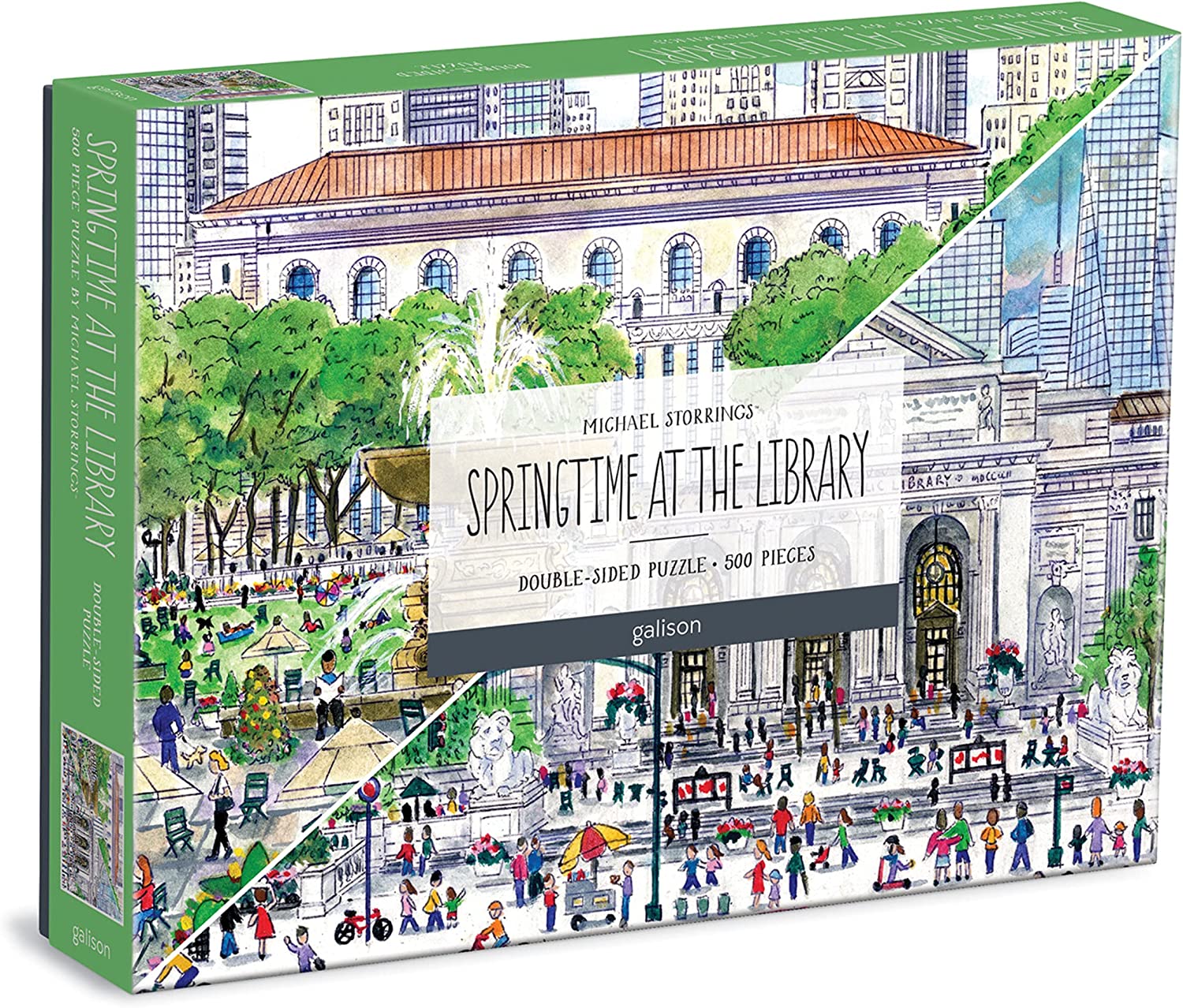 春天的圖書館 by Michael Storrings(雙面拼圖)