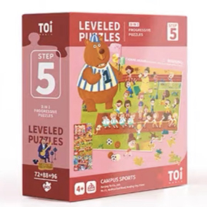 兒童拼圖5階-校園運動