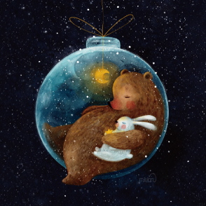 熊與兔-相擁入眠